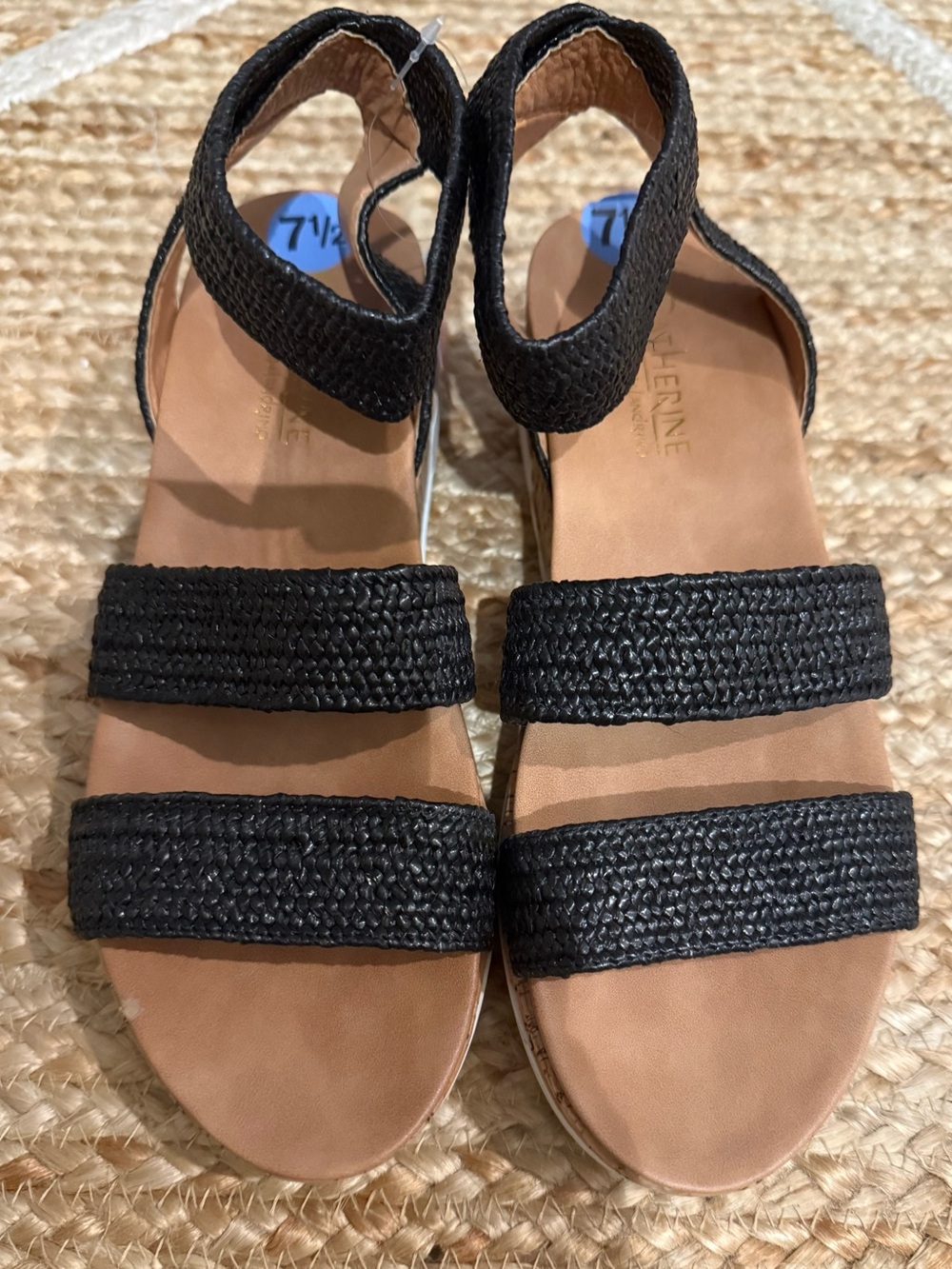 Catherine Malandrino Women’s Black Sandals Size 7.5M Brand New No Box